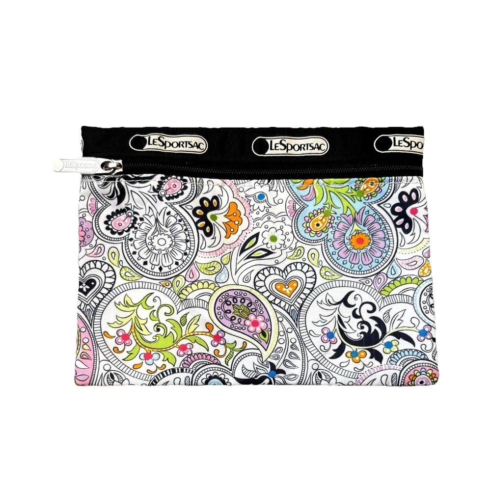 LeSportsac Doodle Floral Bag Cosmetic Makeup Small Pouch Travel‎